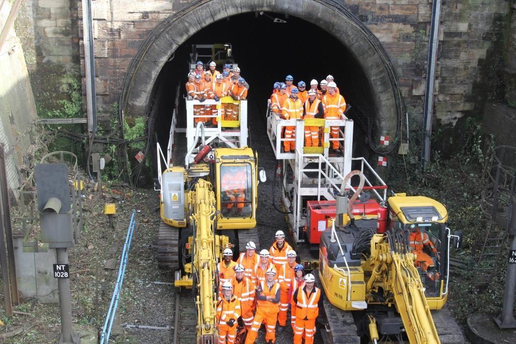 AmcoGiffen employees working on Severn Tunnel