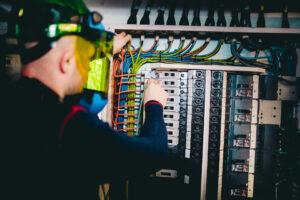 PTSG Employee performing Electrical compliance testing